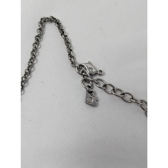 Swarovski Silver Tone Heart Locket Pendant Necklace Swarovski Photo Holder Gift - Picture 3 of 6